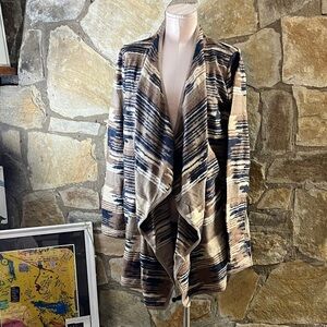 Striped Open Front Jacket